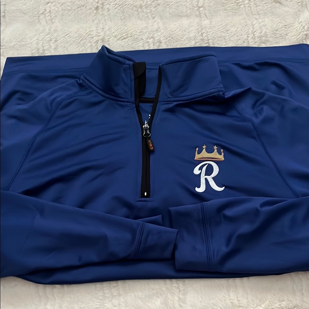 Kansas City Royals Blue Quarter-Zip Shirt Jacket